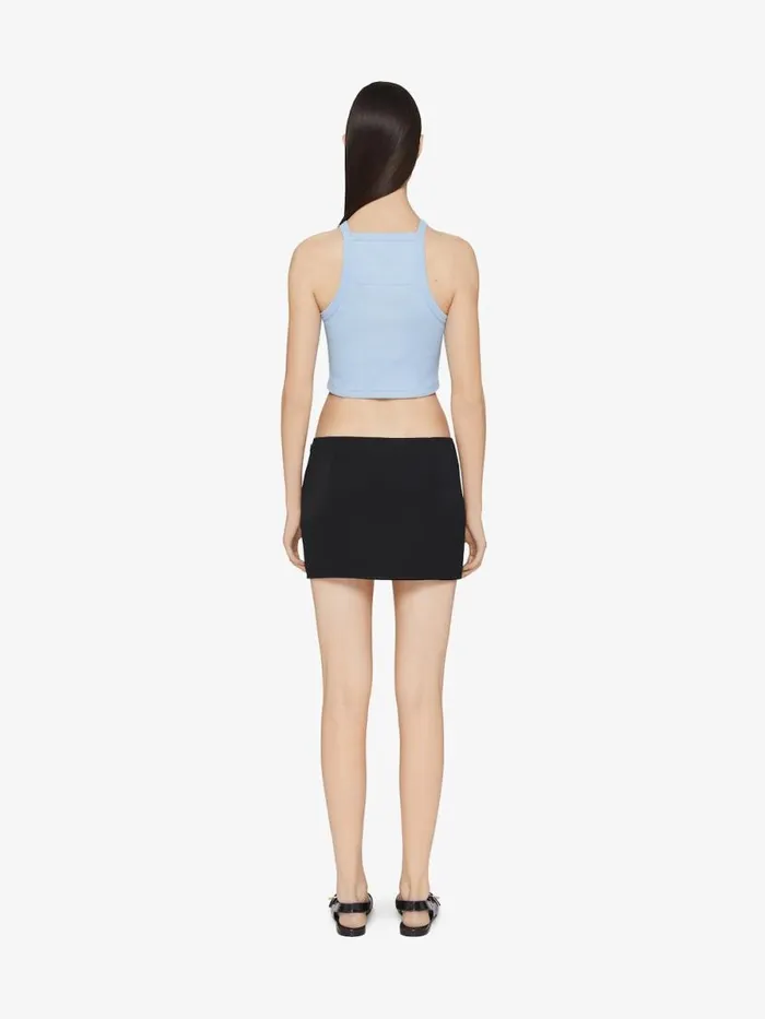 Women TShirts Givenchy Cropped Tank Top In Cotton With 4G Detail Sky Blue