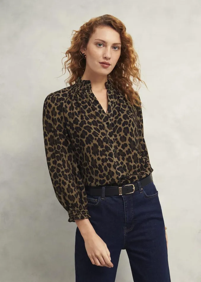 Women Tatiana Blouse Camel Multi Hobbs Tops