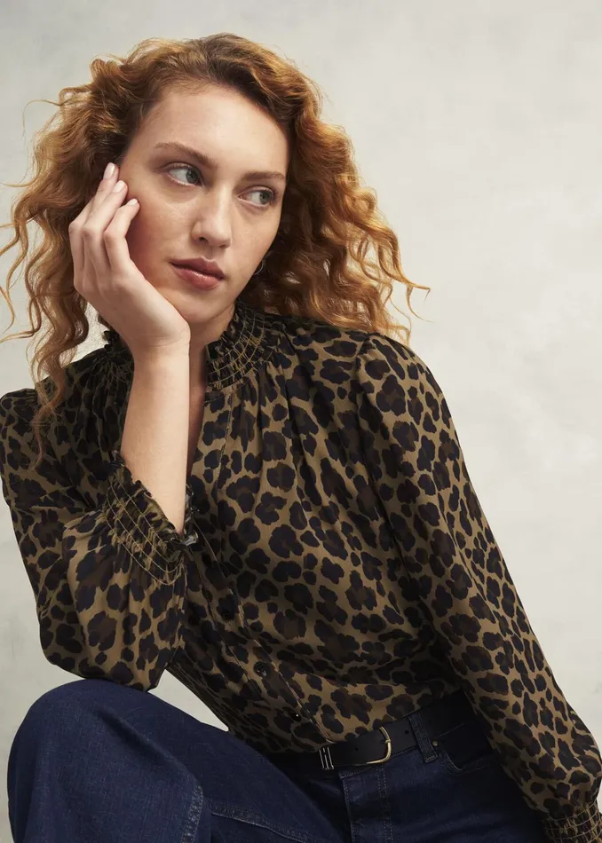 Women Tatiana Blouse Camel Multi Hobbs Tops