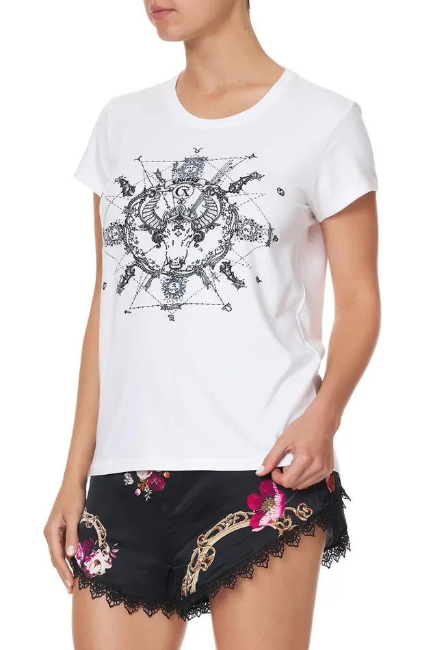 Women Tees Camilla Curved Hem Fitted Tee Taurus