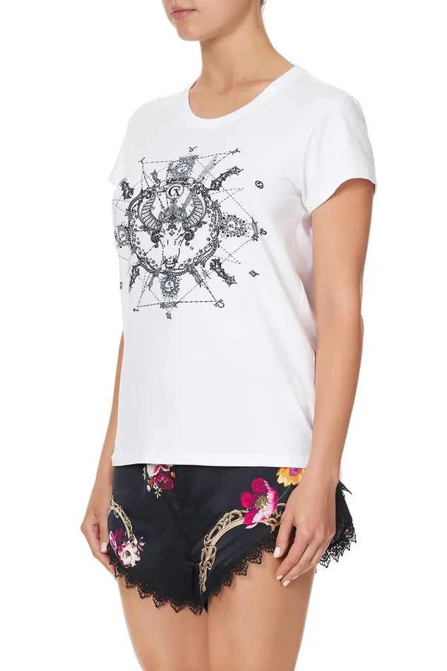Women Tees Camilla Curved Hem Fitted Tee Taurus
