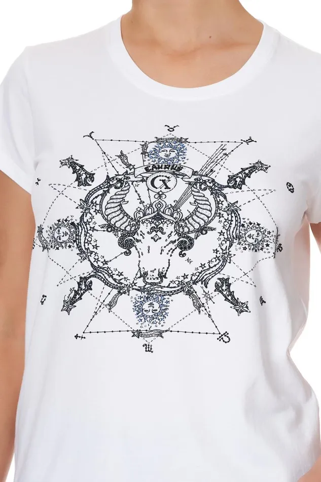 Women Tees Camilla Curved Hem Fitted Tee Taurus