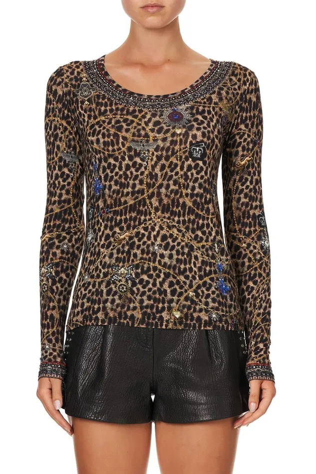Women Tees Camilla Long Sleeve Fitted Top Poetic Anarchy