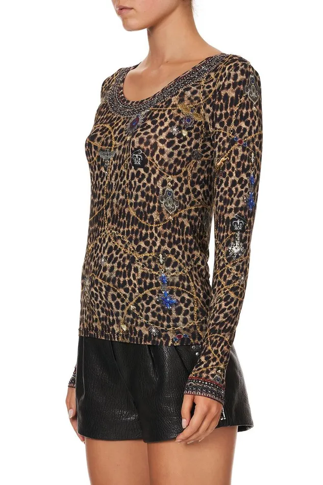 Women Tees Camilla Long Sleeve Fitted Top Poetic Anarchy