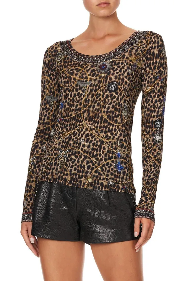 Women Tees Camilla Long Sleeve Fitted Top Poetic Anarchy