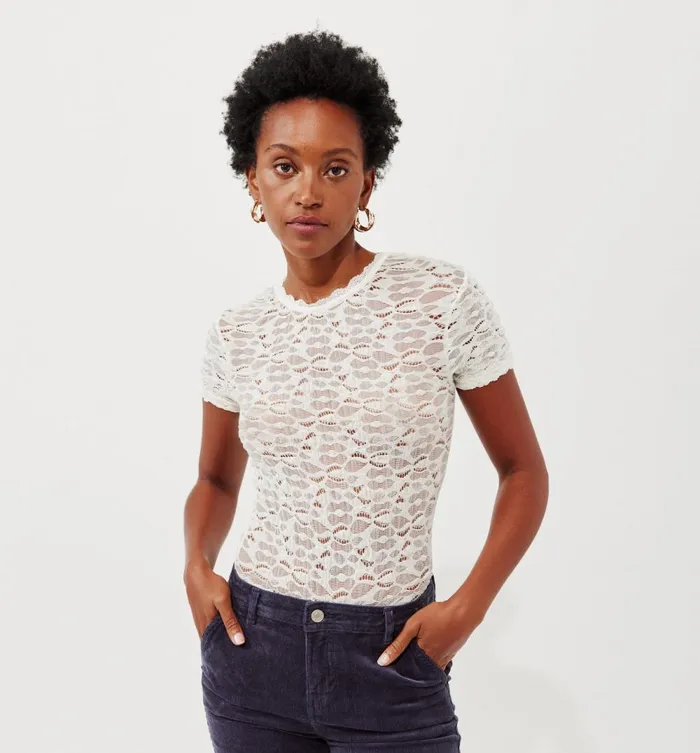 Women Textured Top 8211 Ecru Promod Tops