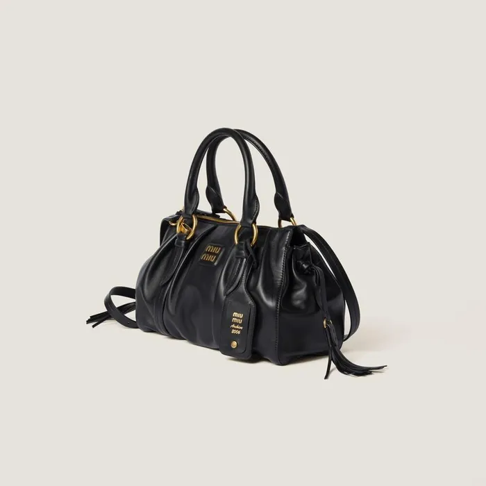 Women Top Handles Miu Miu Joie Nappa Leather Bag Black Women Top Handles Miu Miu Joie Nappa Leather Bag Black