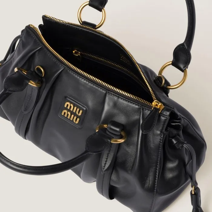 Women Top Handles Miu Miu Joie Nappa Leather Bag Black Women Top Handles Miu Miu Joie Nappa Leather Bag Black