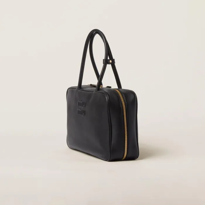 Women Top Handles Miu Miu Leather Beau Bag Black Women Top Handles Miu Miu Leather Beau Bag Black