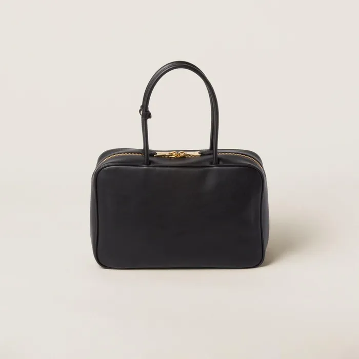 Women Top Handles Miu Miu Leather Beau Bag Black Women Top Handles Miu Miu Leather Beau Bag Black