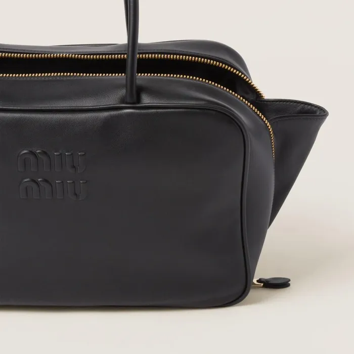 Women Top Handles Miu Miu Leather Beau Bag Black Women Top Handles Miu Miu Leather Beau Bag Black