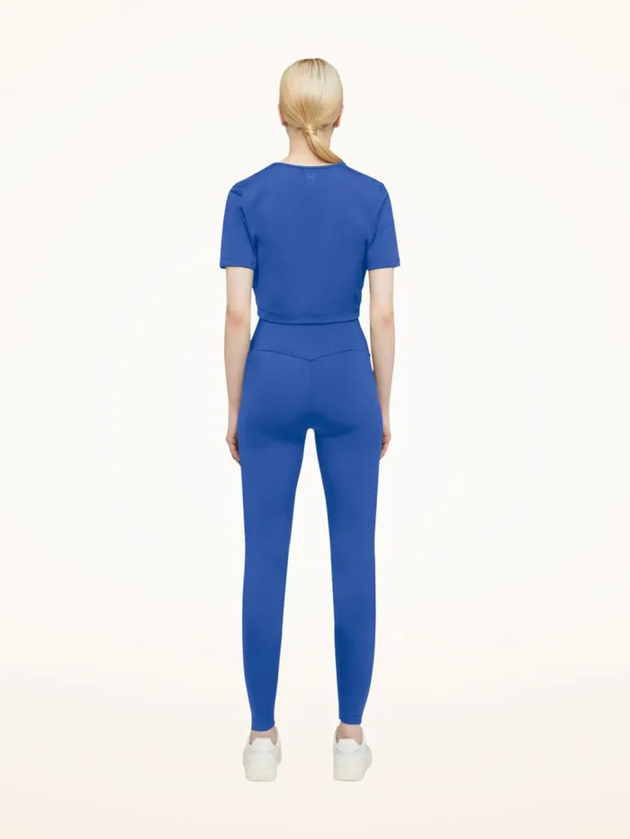 Women Tops and Bodysuits Wolford The Workout Top Short Sleeves Dazzling Blue