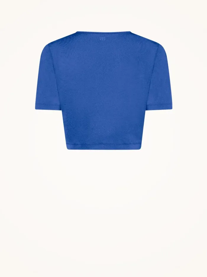 Women Tops and Bodysuits Wolford The Workout Top Short Sleeves Dazzling Blue