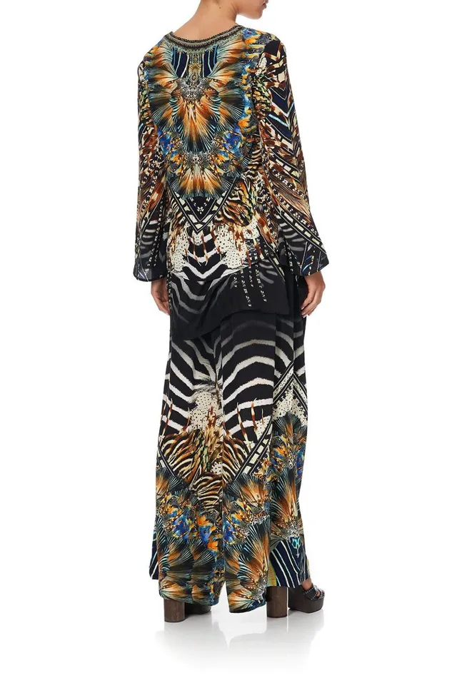 Women Tops Camilla Blouse With Side Split Underlay Lost Paradise