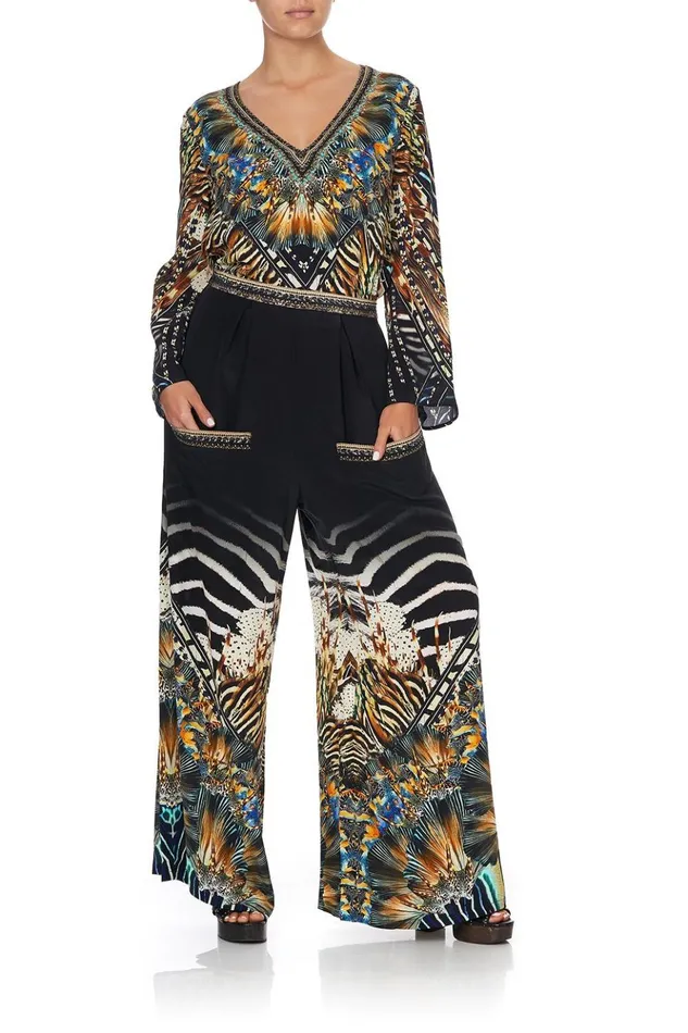 Women Tops Camilla Blouse With Side Split Underlay Lost Paradise