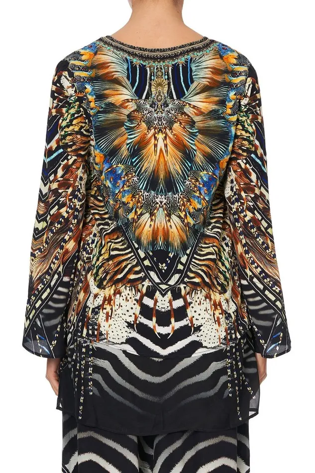 Women Tops Camilla Blouse With Side Split Underlay Lost Paradise
