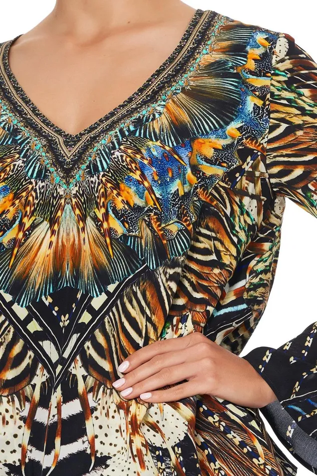 Women Tops Camilla Blouse With Side Split Underlay Lost Paradise