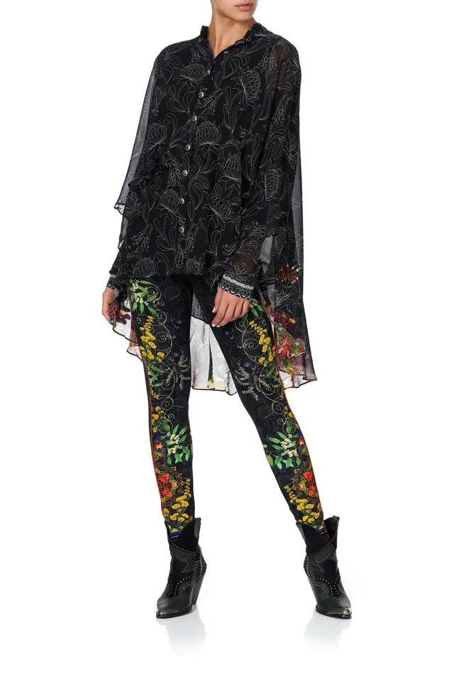 Women Tops Camilla Draped Button Front Blouse Blackheath Betty