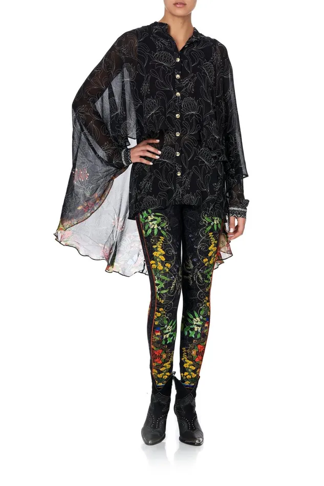 Women Tops Camilla Draped Button Front Blouse Blackheath Betty