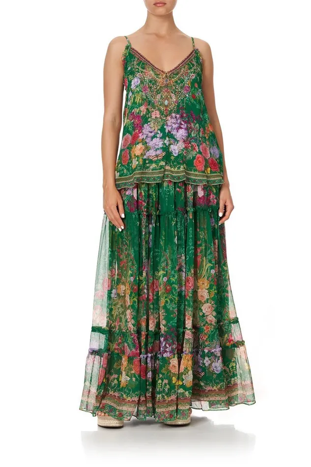 Women Tops Camilla Gathered Cami With Adjustable Straps Diaries From A Villa