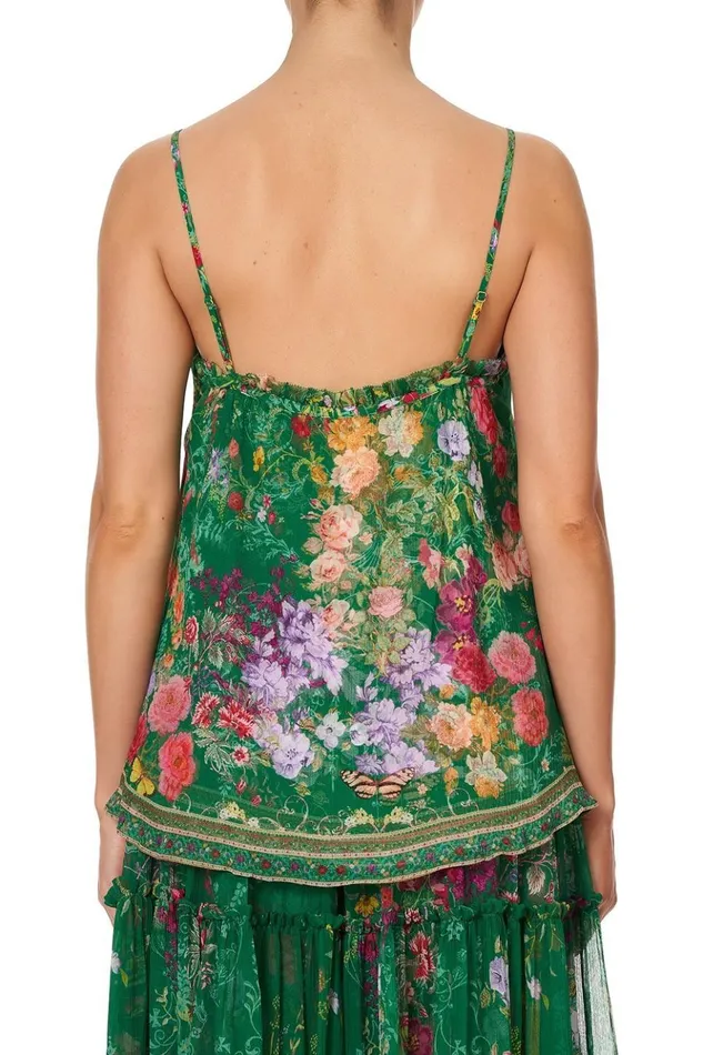 Women Tops Camilla Gathered Cami With Adjustable Straps Diaries From A Villa