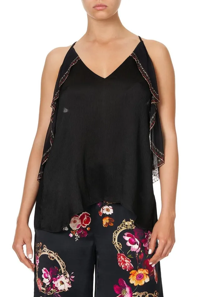 Women Tops Camilla Strap Top With Ruffle Mirror Mirror