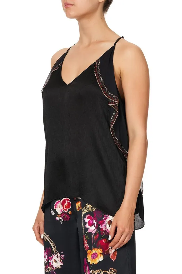 Women Tops Camilla Strap Top With Ruffle Mirror Mirror