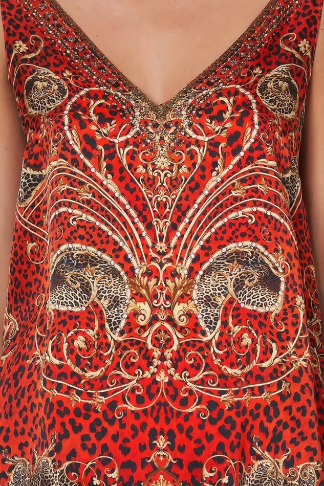 Women Tops Camilla V Neck Curved Hem Cami Slave To The Rhythm