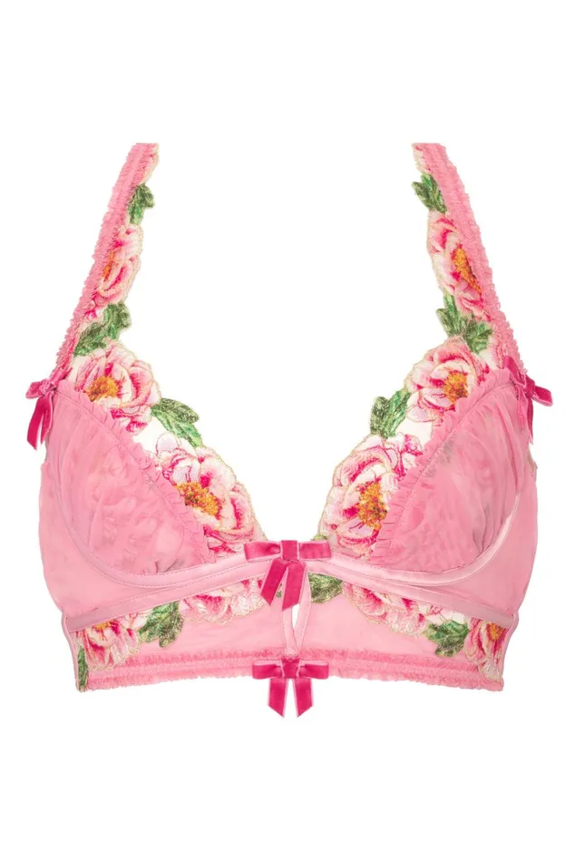 Women Tops For Love and Lemons Needle Point Roses Bustier Pink Women Tops For Love and Lemons Needle Point Roses Bustier Pink