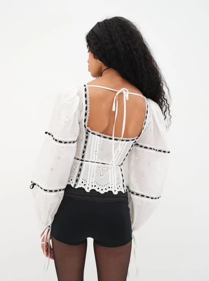 Women Tops For Love and Lemons Rowan Top White Women Tops For Love and Lemons Rowan Top White