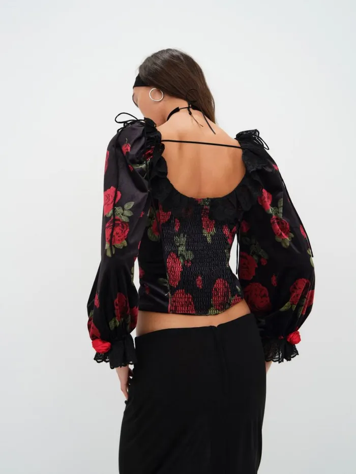 Women Tops For Love and Lemons Yara Top Black Women Tops For Love and Lemons Yara Top Black