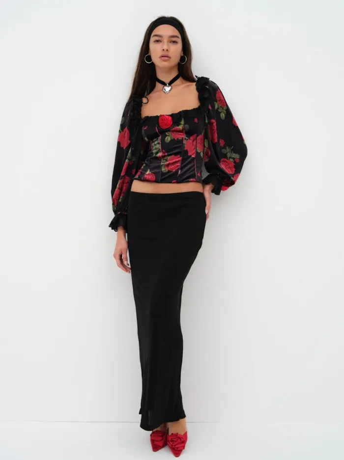Women Tops For Love and Lemons Yara Top Black Women Tops For Love and Lemons Yara Top Black