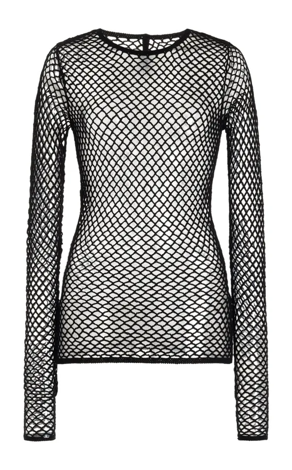 Women Tops Gabriela Hearst Troth Knit Top In Black Merino Wool