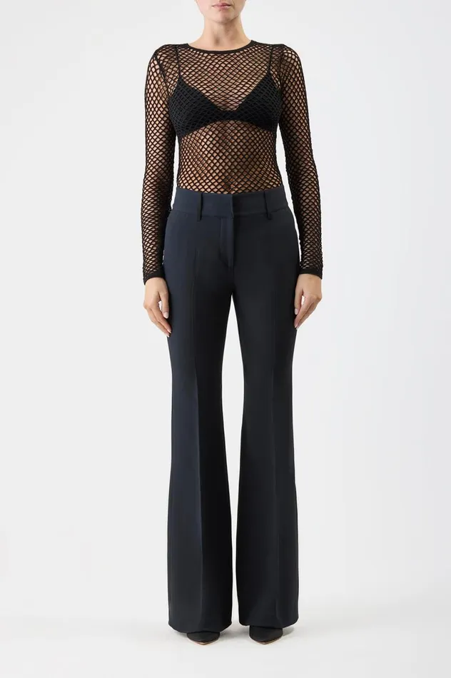Women Tops Gabriela Hearst Troth Knit Top In Black Merino Wool