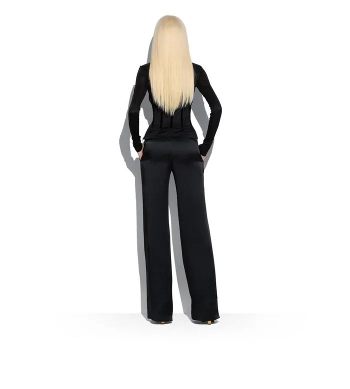 Women Tops Tom Ford Silk Jersey Corset Top Black Women Tops Tom Ford Silk Jersey Corset Top Black