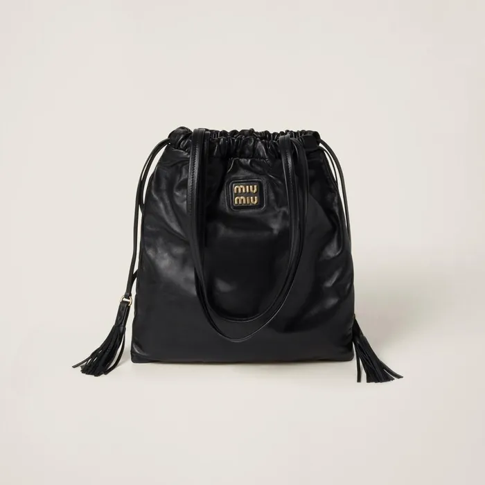 Women Totes Miu Miu Joie Nappa Leather Bag Black