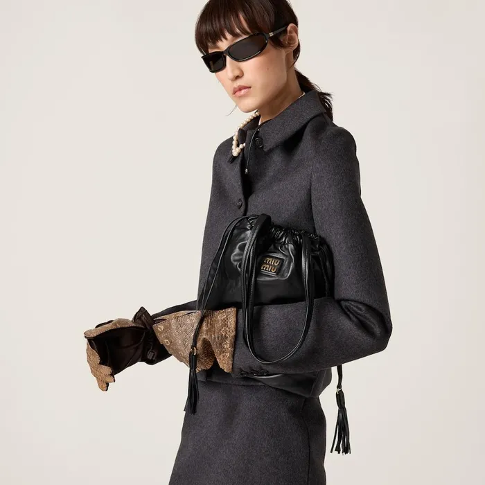 Women Totes Miu Miu Joie Nappa Leather Bag Black Women Totes Miu Miu Joie Nappa Leather Bag Black