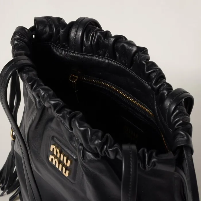Women Totes Miu Miu Joie Nappa Leather Bag Black Women Totes Miu Miu Joie Nappa Leather Bag Black