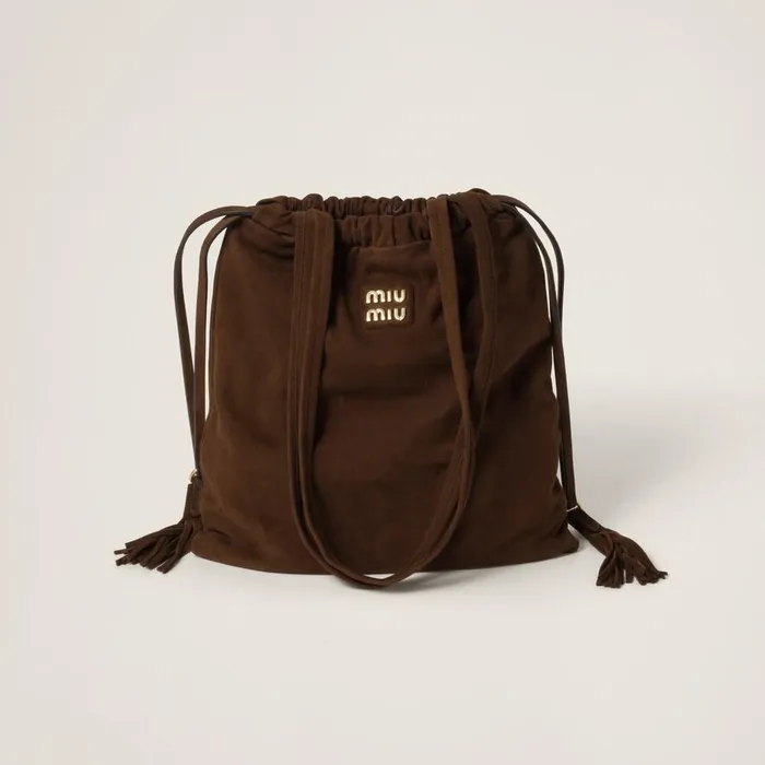 Women Totes Miu Miu Joie Suede Bag Cocoa Brown