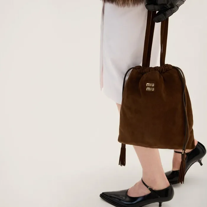 Women Totes Miu Miu Joie Suede Bag Cocoa Brown Women Totes Miu Miu Joie Suede Bag Cocoa Brown