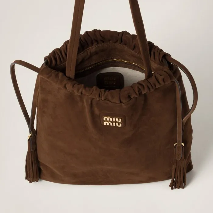 Women Totes Miu Miu Joie Suede Bag Cocoa Brown Women Totes Miu Miu Joie Suede Bag Cocoa Brown