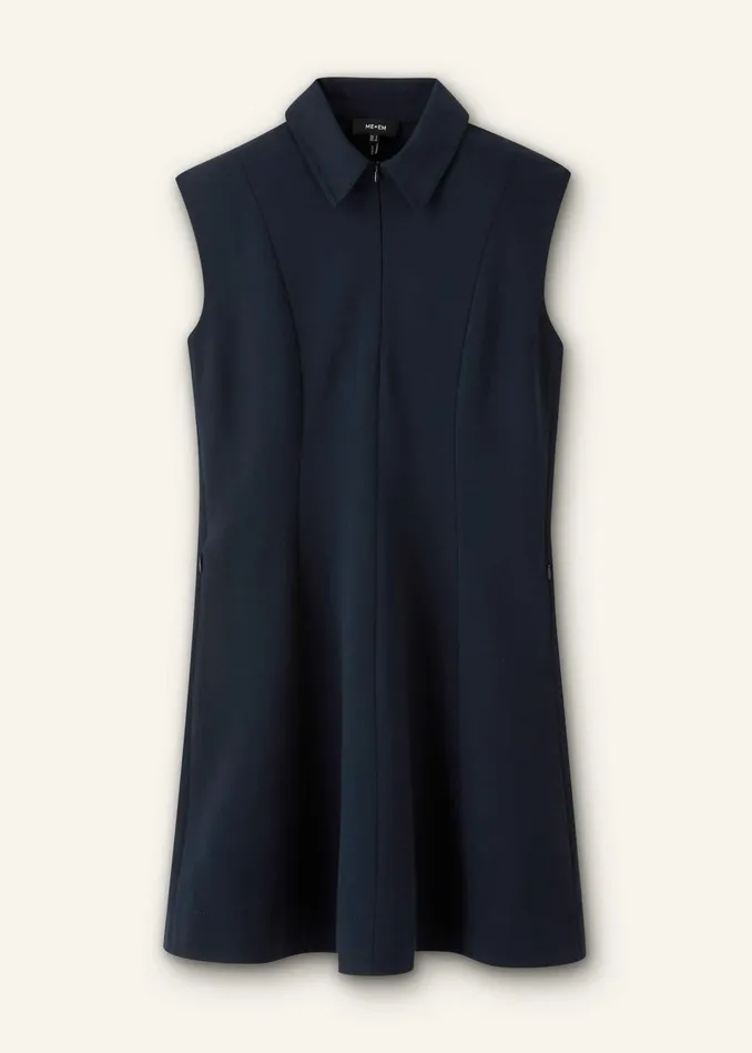 Women Travel Tailoring Short Dress Navy MEEM