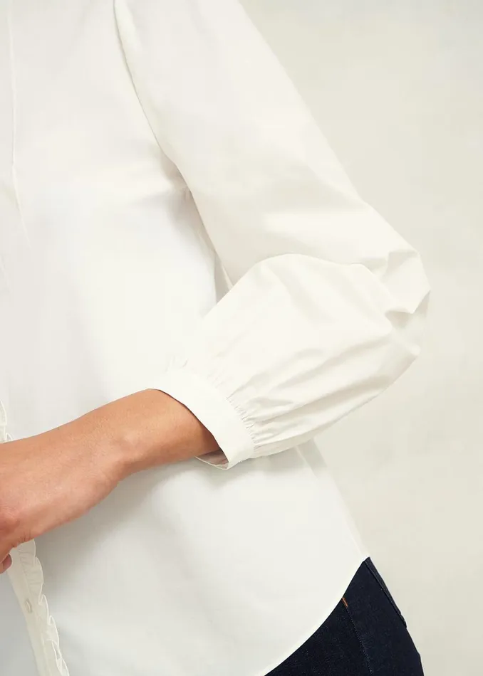 Women Trinity Cotton Blouse White Hobbs Tops