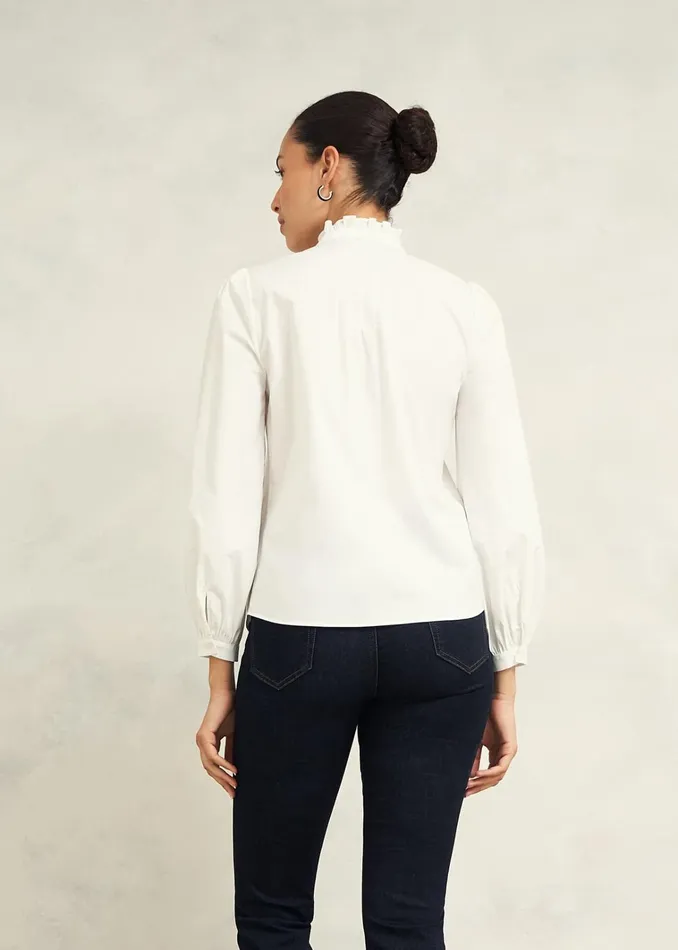 Women Trinity Cotton Blouse White Hobbs Tops