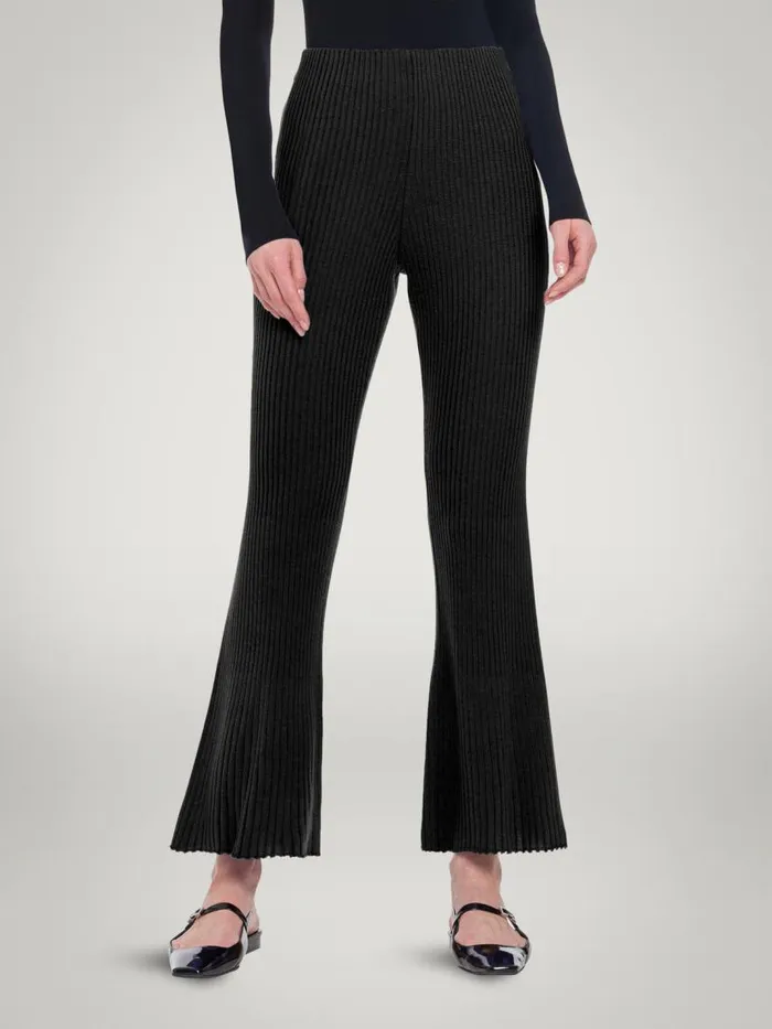 Women Trousers and Jumpsuits Wolford Merino Rib Trousers Black