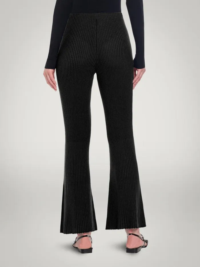 Women Trousers and Jumpsuits Wolford Merino Rib Trousers Black