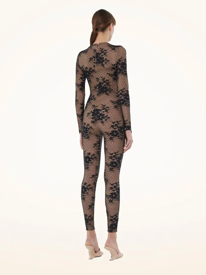 Women Trousers and Jumpsuits Wolford Pattie Jumpsuit Vanilla Latteblack