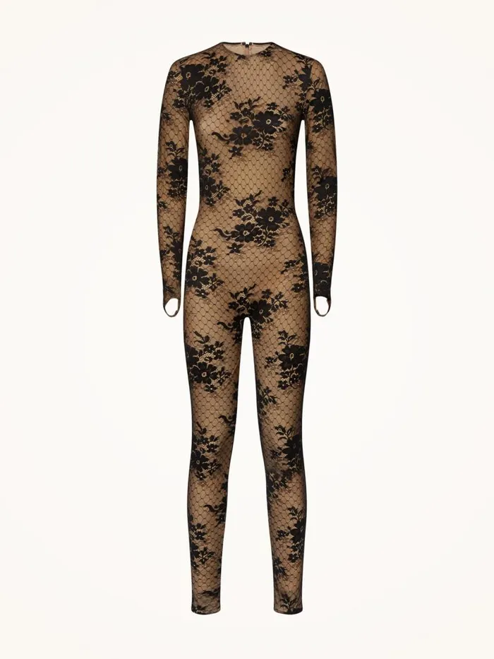 Women Trousers and Jumpsuits Wolford Pattie Jumpsuit Vanilla Latteblack