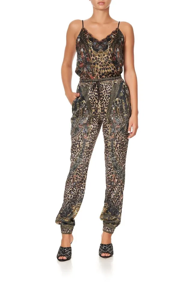 Women Trousers and Leggings Camilla Drawstring Pant With Ribbing Abingdon Palace