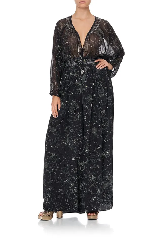 Women Trousers and Leggings Camilla Wide Leg Pant With Gathered Pockets Moon Set